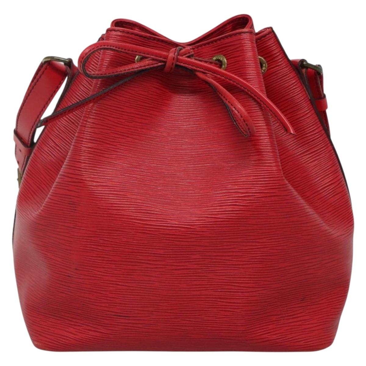 LOUIS VUITTON Epi Petit Noe Shoulder Bag Red M44107 LV Auth yk19377