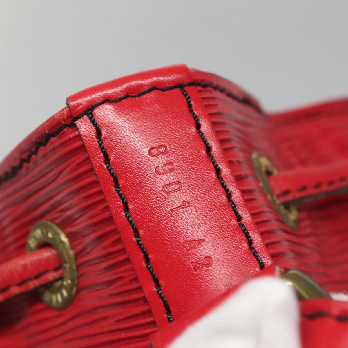 LOUIS VUITTON Epi Petit Noe Shoulder Bag Red M44107 LV Auth yk19377