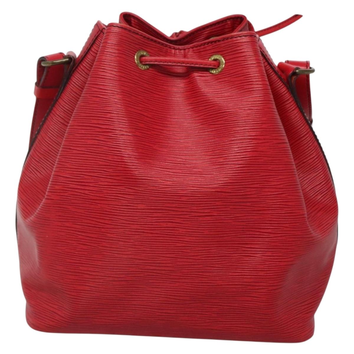 LOUIS VUITTON Epi Petit Noe Shoulder Bag Red M44107 LV Auth yk19377