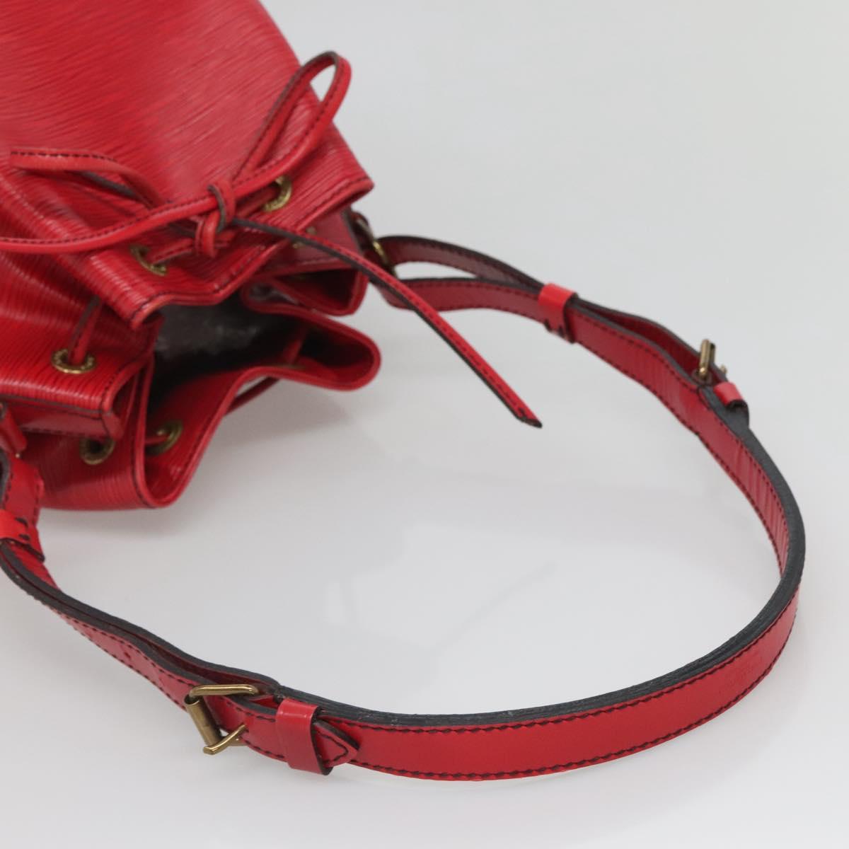 LOUIS VUITTON Epi Petit Noe Shoulder Bag Red M44107 LV Auth yk19377