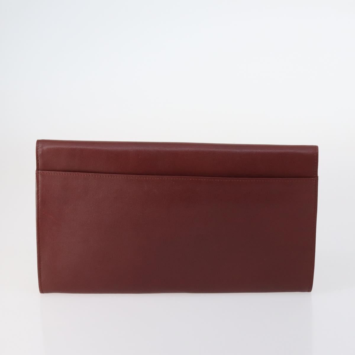 SAINT LAURENT Cartier Ferragamo Bag Leather 3Set Bordeaux Navy Auth yk19391