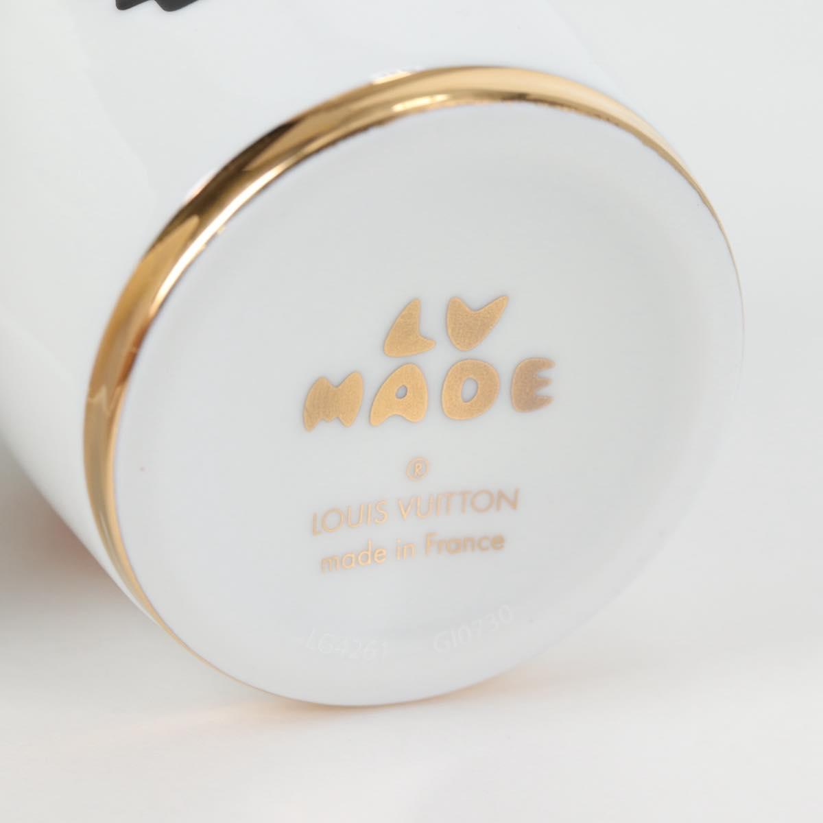 LOUIS VUITTON NIGO Collaboration Glass 4 Set Pottery White GI0730 Auth yk19398M