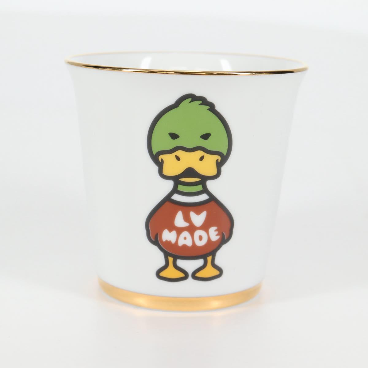 LOUIS VUITTON NIGO Collaboration Glass 4 Set Pottery White GI0730 Auth yk19398M