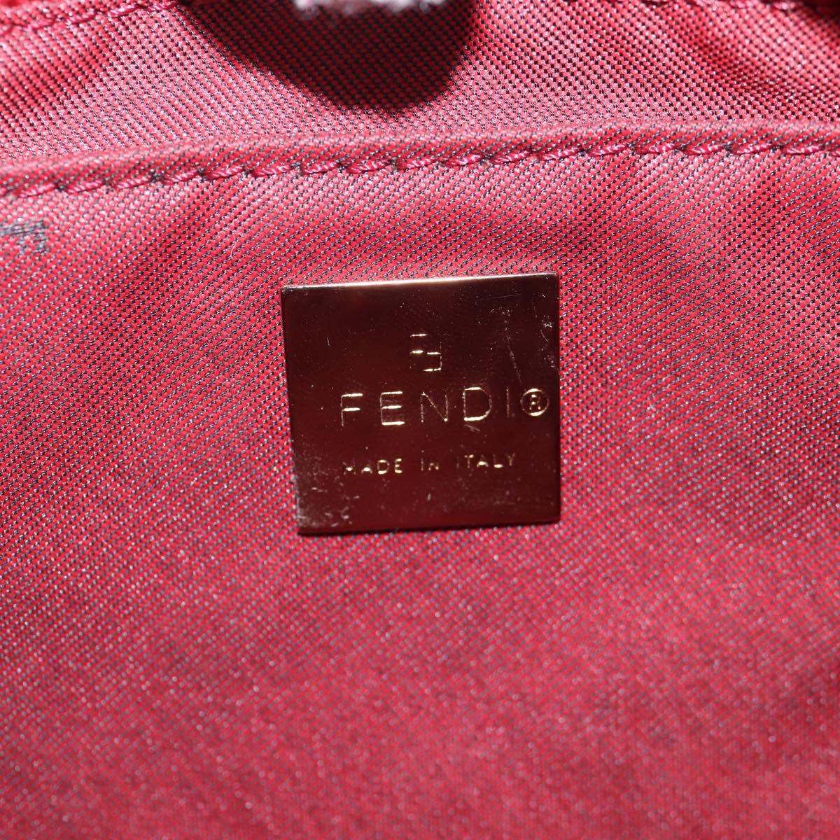 FENDI Mini Mamma Baguette Hand Bag Corduroy Red Auth yk19405V