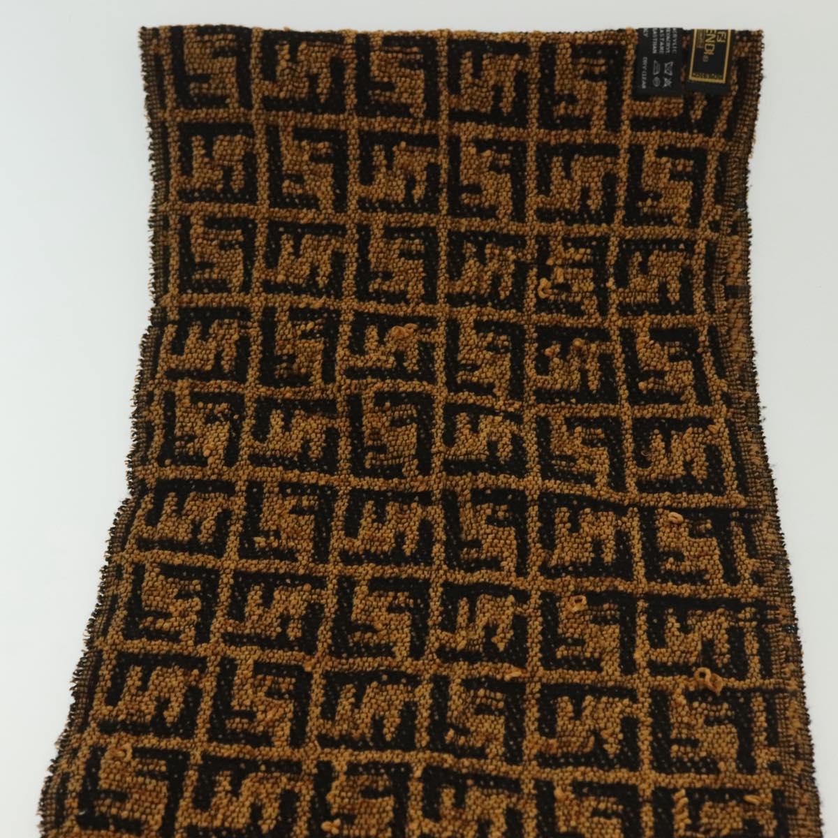 FENDI Zucca Canvas Scarf Brown Auth yk19407