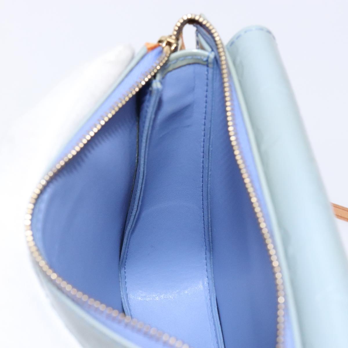 LOUIS VUITTON Monogram Vernis Motto Pouch Lavande M91224 LV Auth yk19411