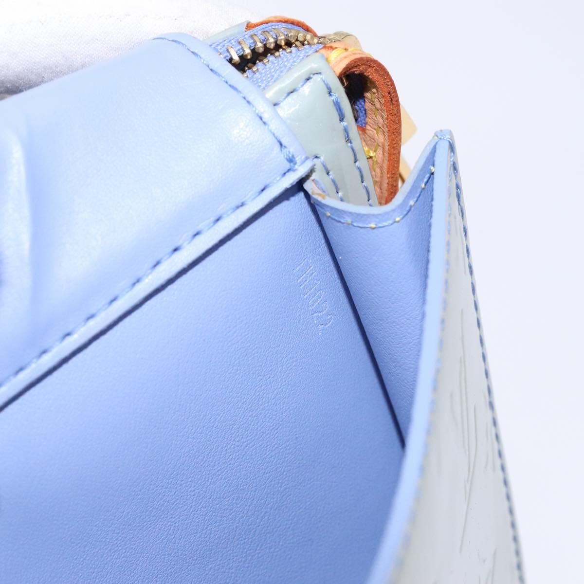 LOUIS VUITTON Monogram Vernis Motto Pouch Lavande M91224 LV Auth yk19411