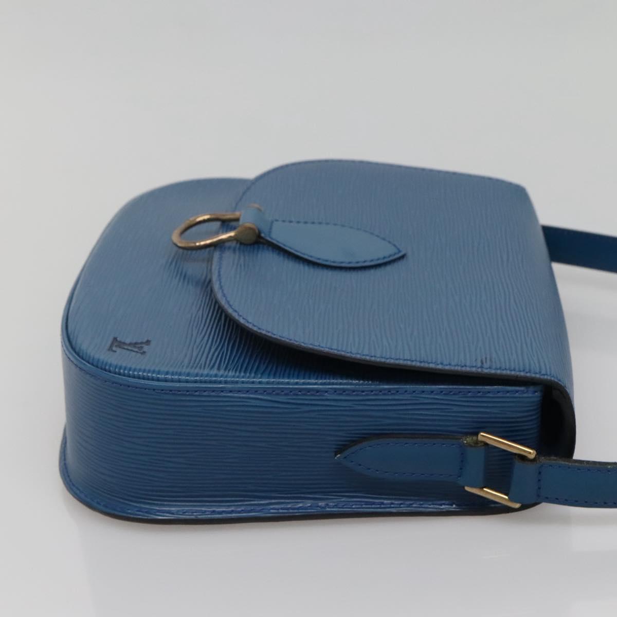 LOUIS VUITTON Epi Saint Cloud GM Shoulder Bag Toledo Blue M52195 LV Auth yk19414