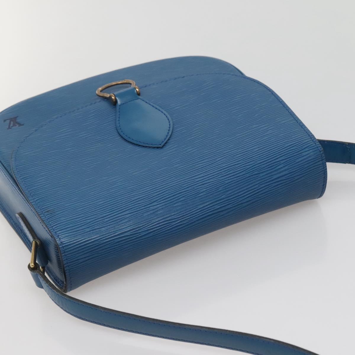 LOUIS VUITTON Epi Saint Cloud GM Shoulder Bag Toledo Blue M52195 LV Auth yk19414