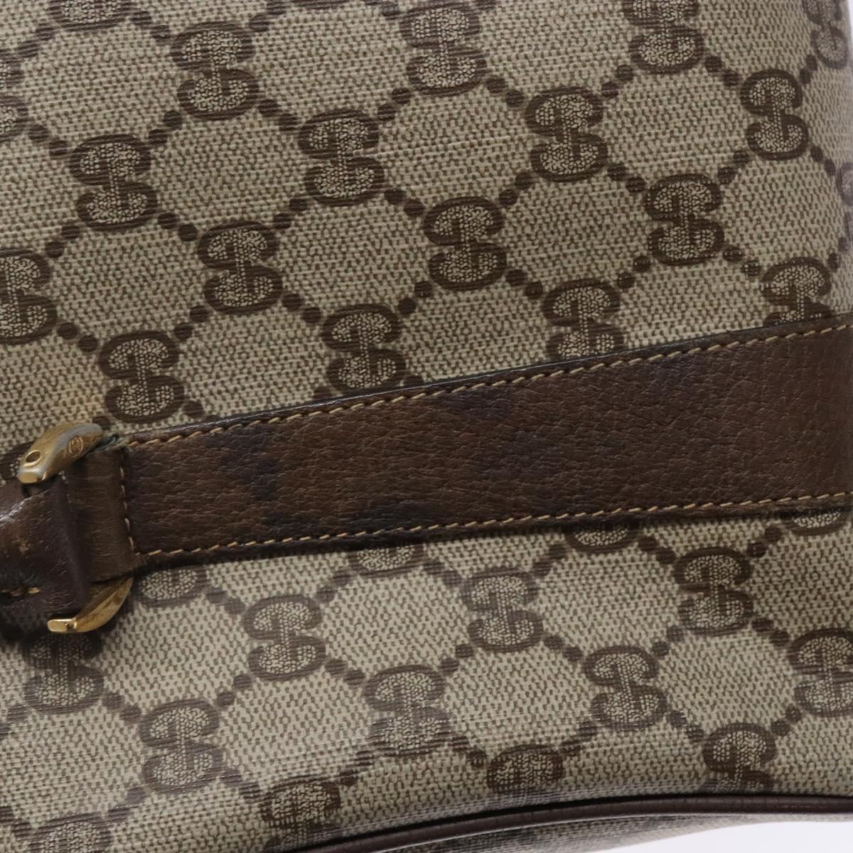 GUCCI GG Supreme Hand Bag PVC Beige Gold 000 40 0207 Auth yk19417