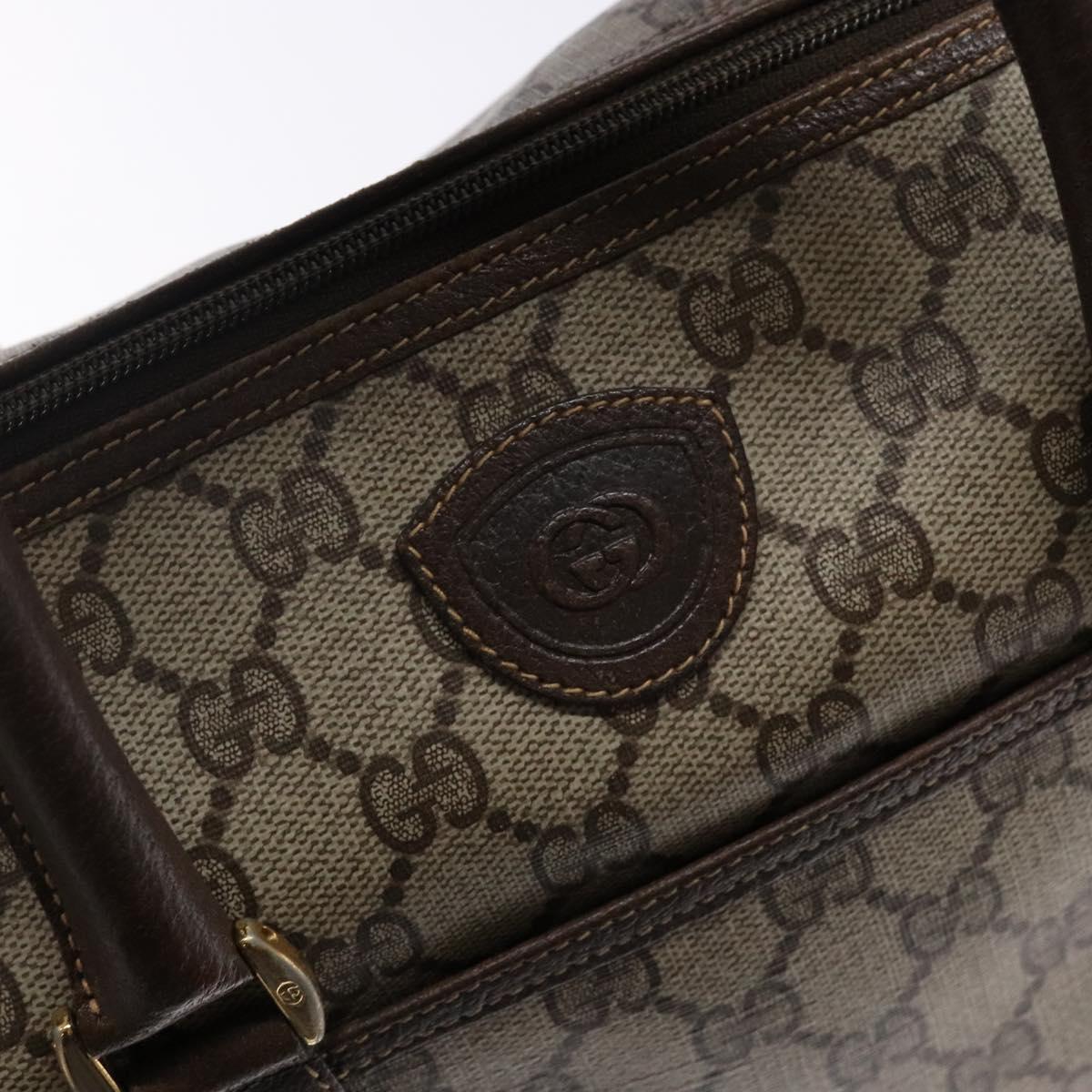 GUCCI GG Supreme Hand Bag PVC Beige Gold 000 40 0207 Auth yk19417