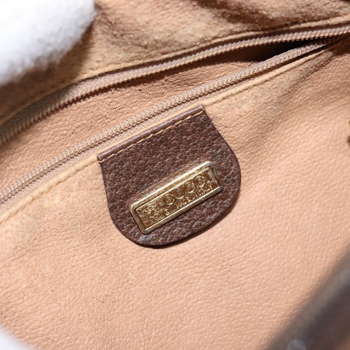 GUCCI GG Supreme Hand Bag PVC Beige Gold 000 40 0207 Auth yk19417