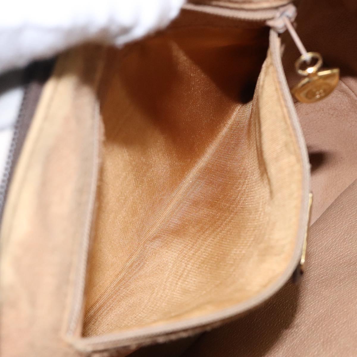 GUCCI GG Supreme Hand Bag PVC Beige Gold 000 40 0207 Auth yk19417