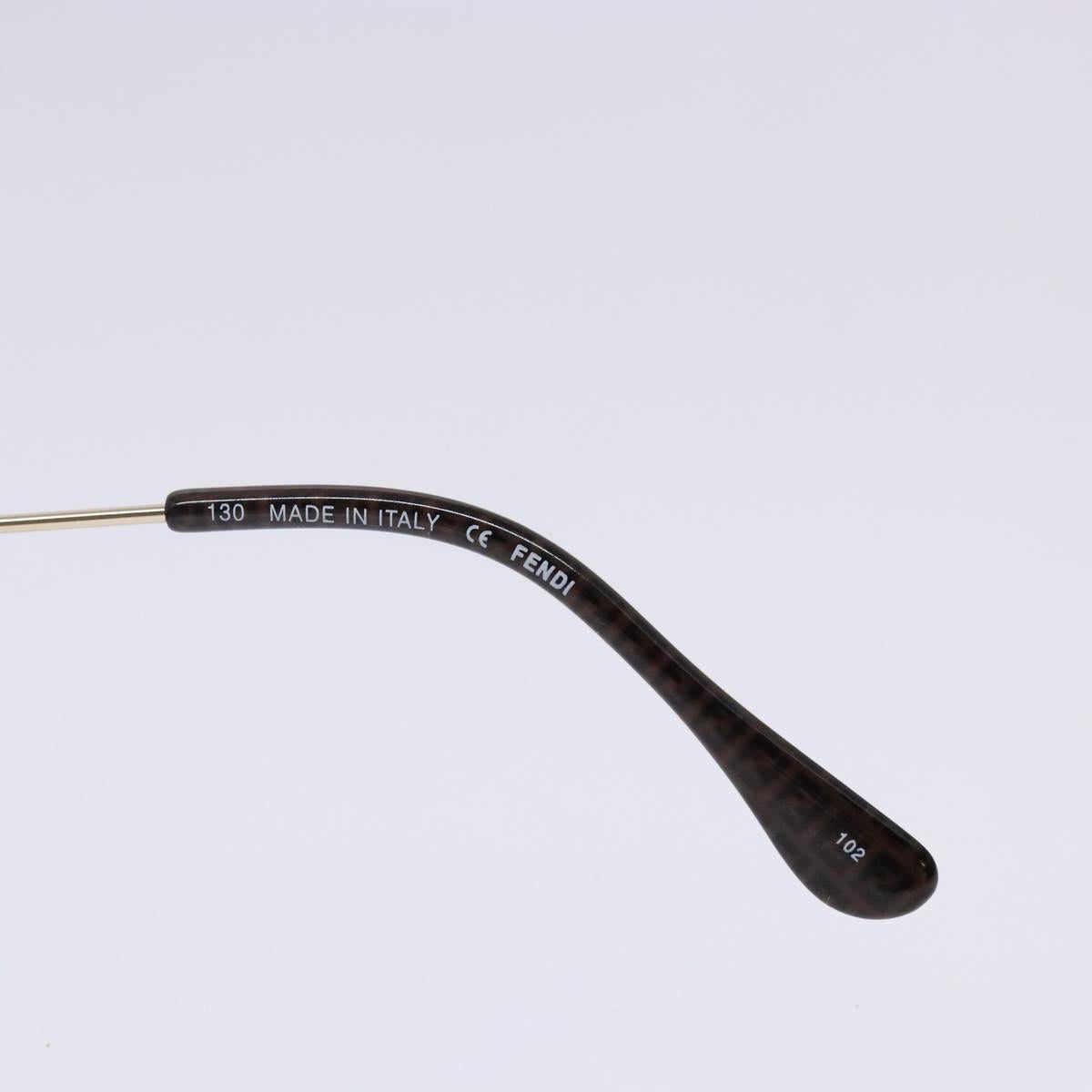 FENDI Sunglasses metal Gold Auth yk19425