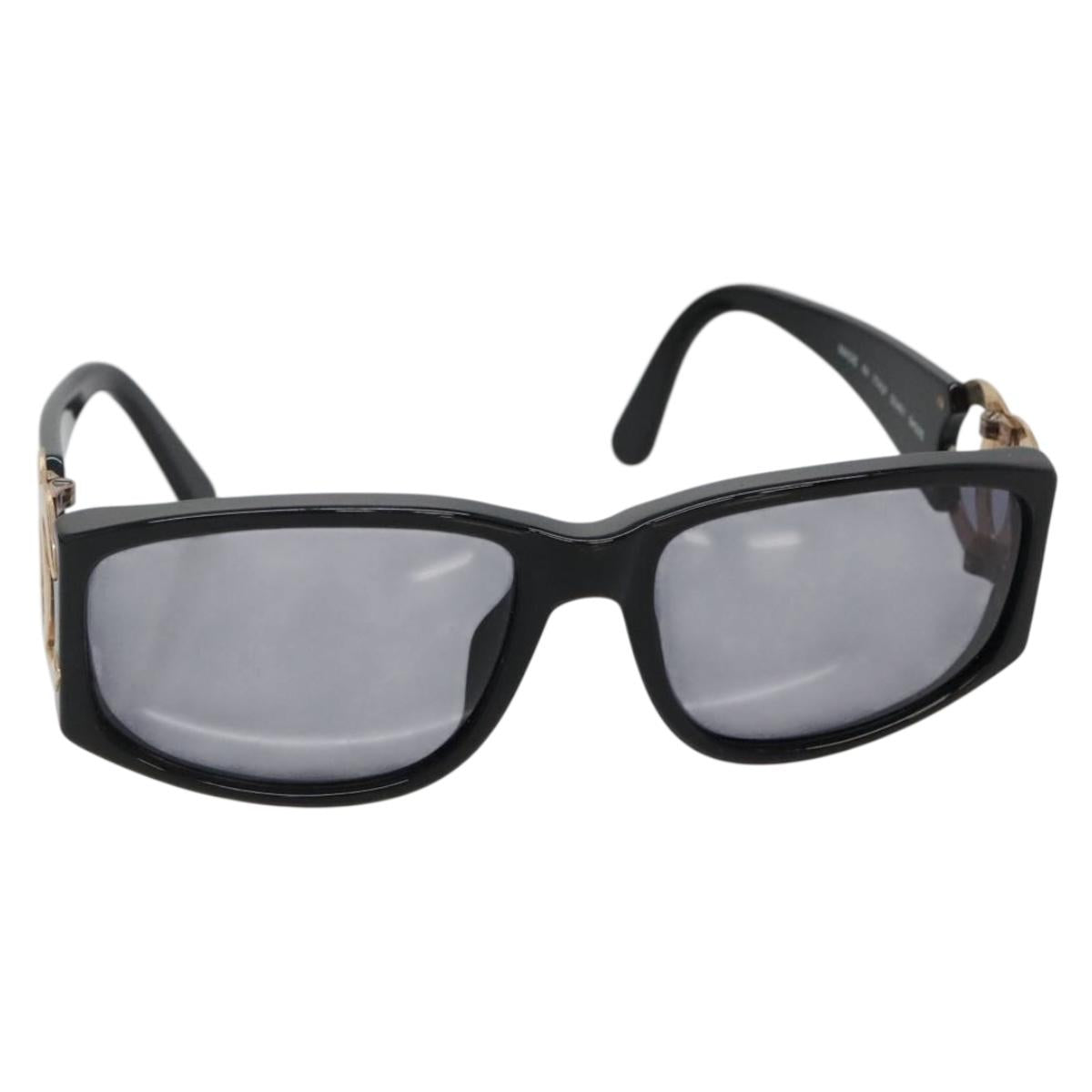 CHANEL Sunglasses plastic Black CC Auth yk19428