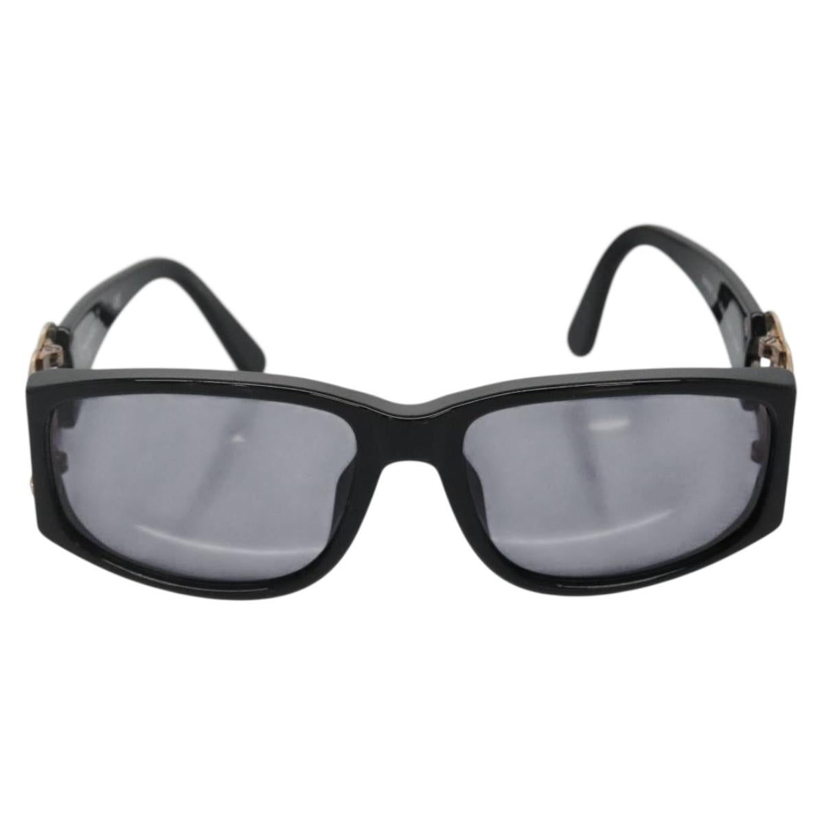 CHANEL Sunglasses plastic Black CC Auth yk19428