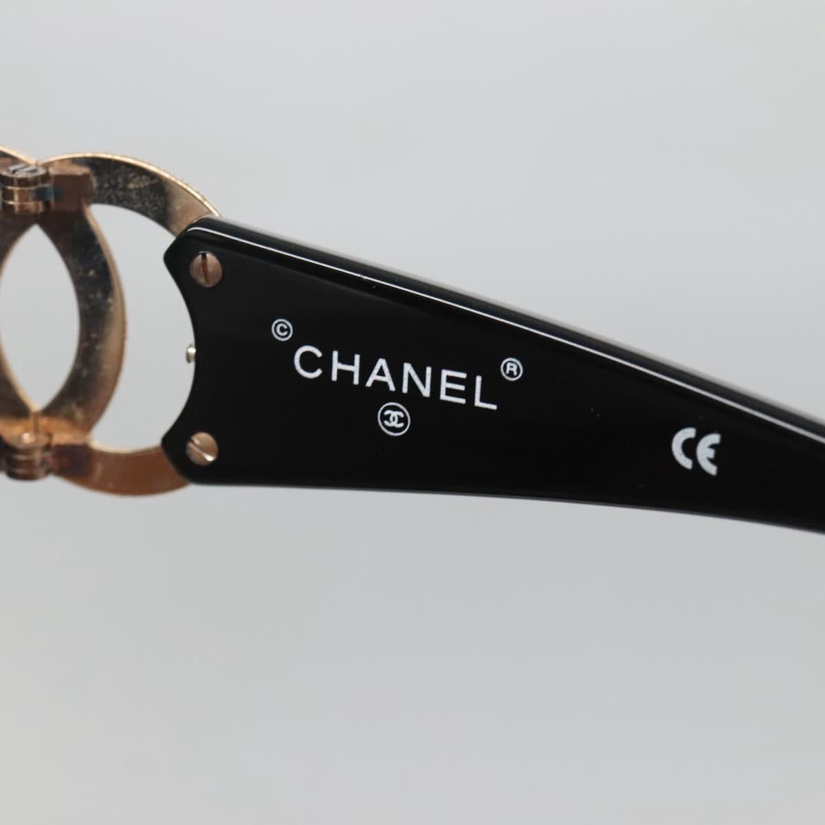 CHANEL Sunglasses plastic Black CC Auth yk19428