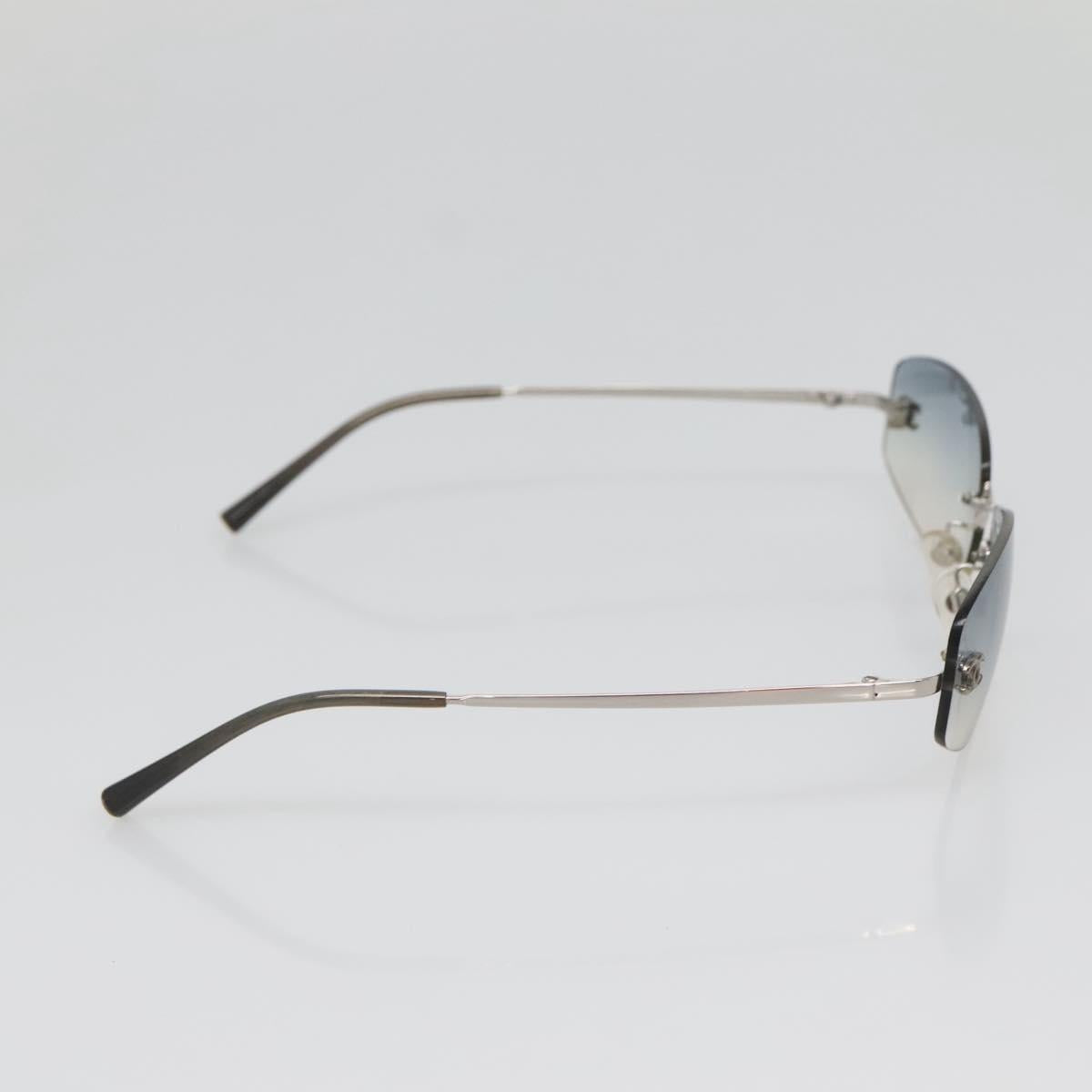 CHANEL Sunglasses metal Silver CC Auth yk19442V