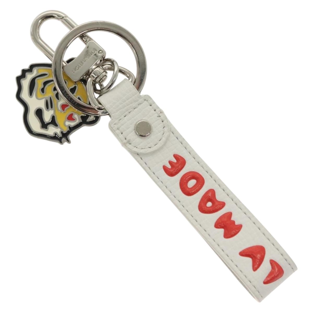 LOUIS VUITTON NIGO Collaboration Dragonne Key Ring White MP3225 LV Auth yk19448M