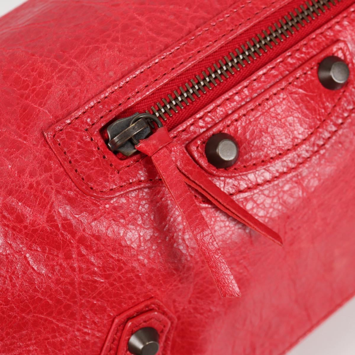 BALENCIAGA Anjo Classic Tool Shoulder Bag Leather Red 327101 Auth yk19453V