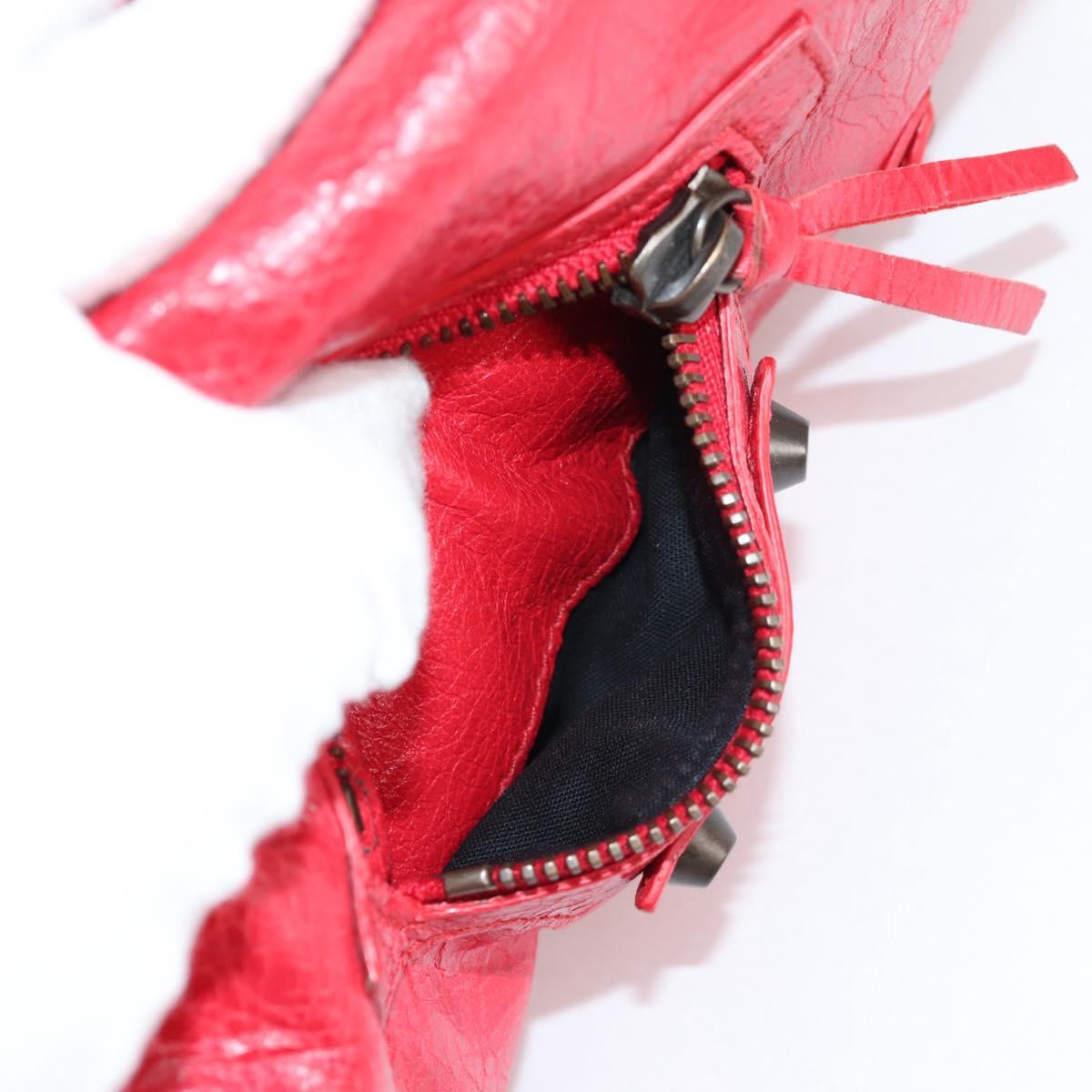 BALENCIAGA Anjo Classic Tool Shoulder Bag Leather Red 327101 Auth yk19453V