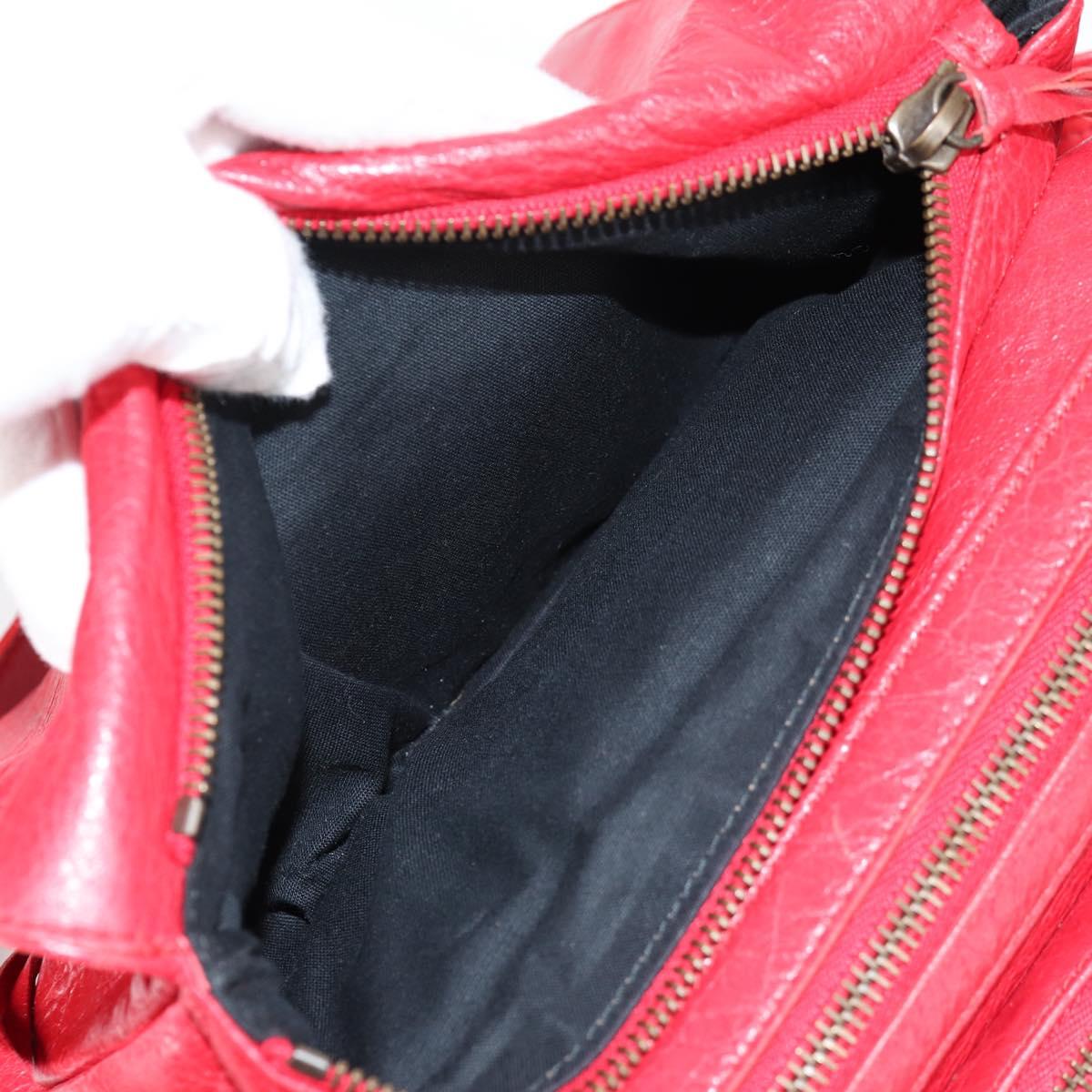 BALENCIAGA Anjo Classic Tool Shoulder Bag Leather Red 327101 Auth yk19453V