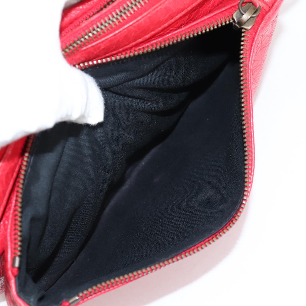 BALENCIAGA Anjo Classic Tool Shoulder Bag Leather Red 327101 Auth yk19453V