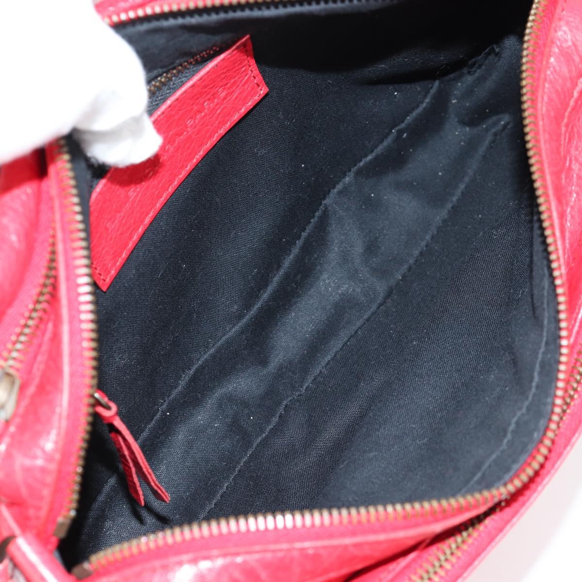 BALENCIAGA Anjo Classic Tool Shoulder Bag Leather Red 327101 Auth yk19453V