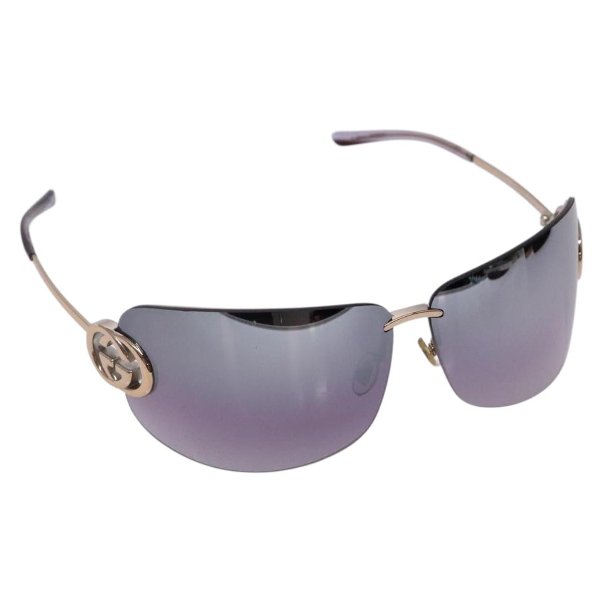 GUCCI Sunglasses metal Gold Tone Auth yk19460V