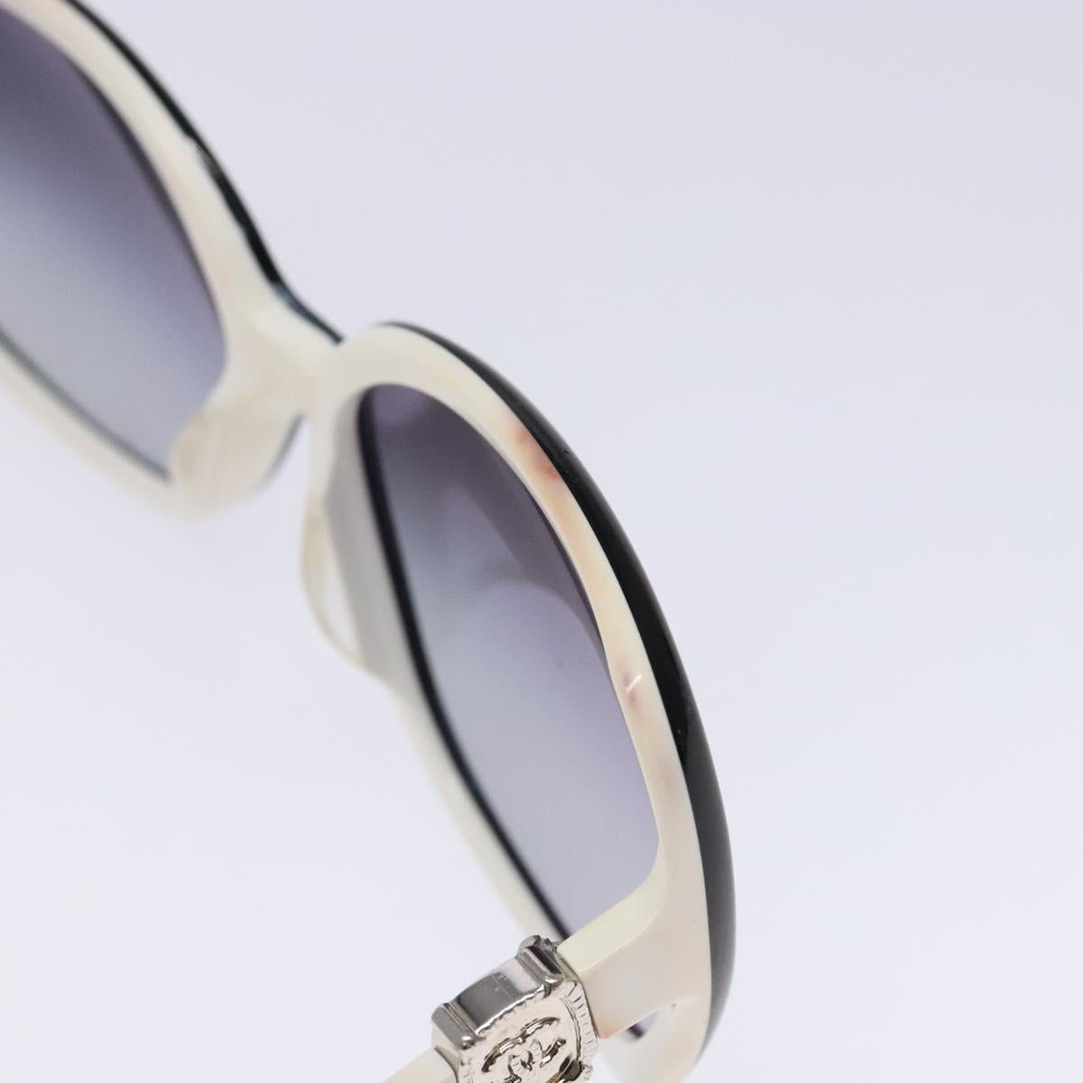 CHANEL Sunglasses plastic White CC Auth yk19466
