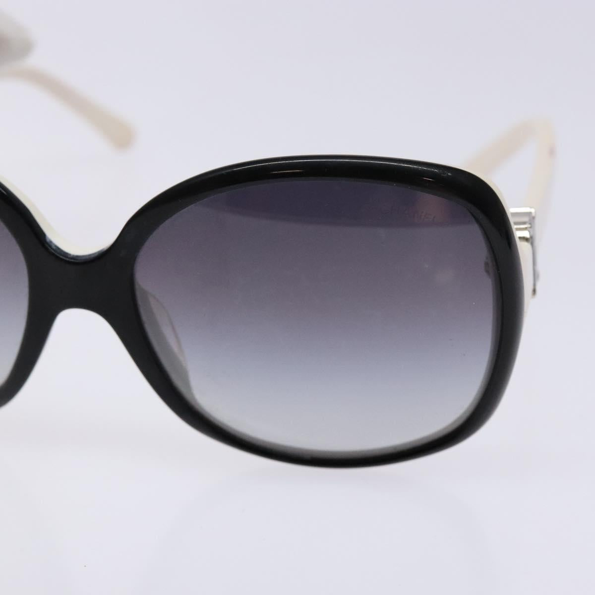 CHANEL Sunglasses plastic White CC Auth yk19466