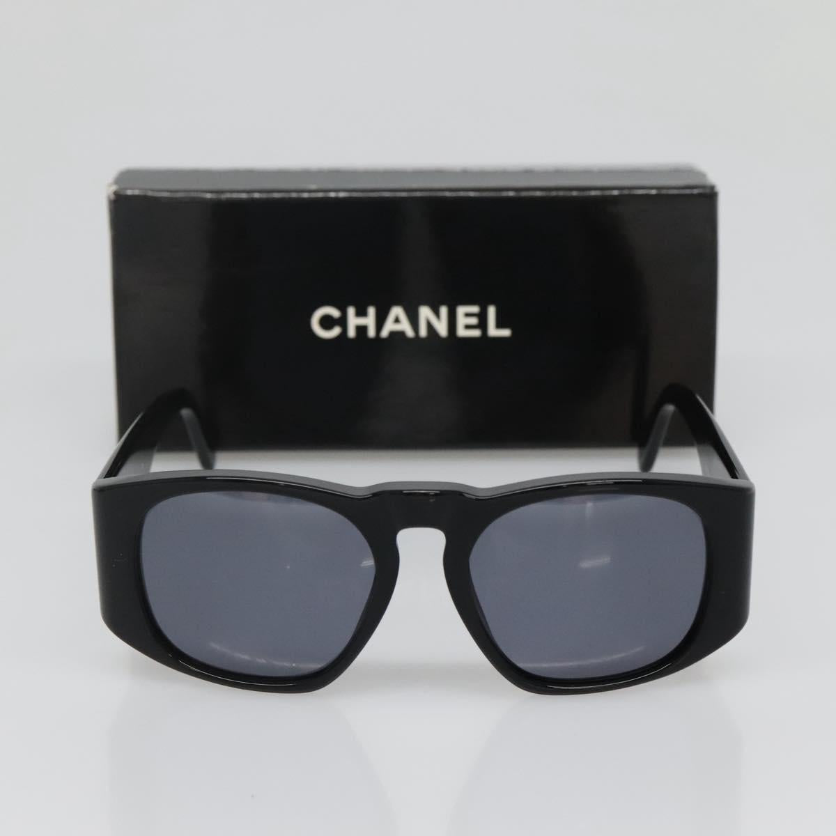 CHANEL Sunglasses plastic Black CC Auth yk19480