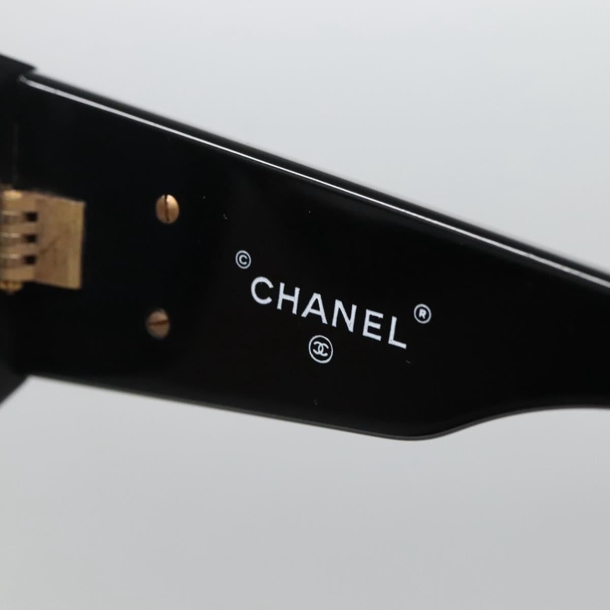 CHANEL Sunglasses plastic Black CC Auth yk19480
