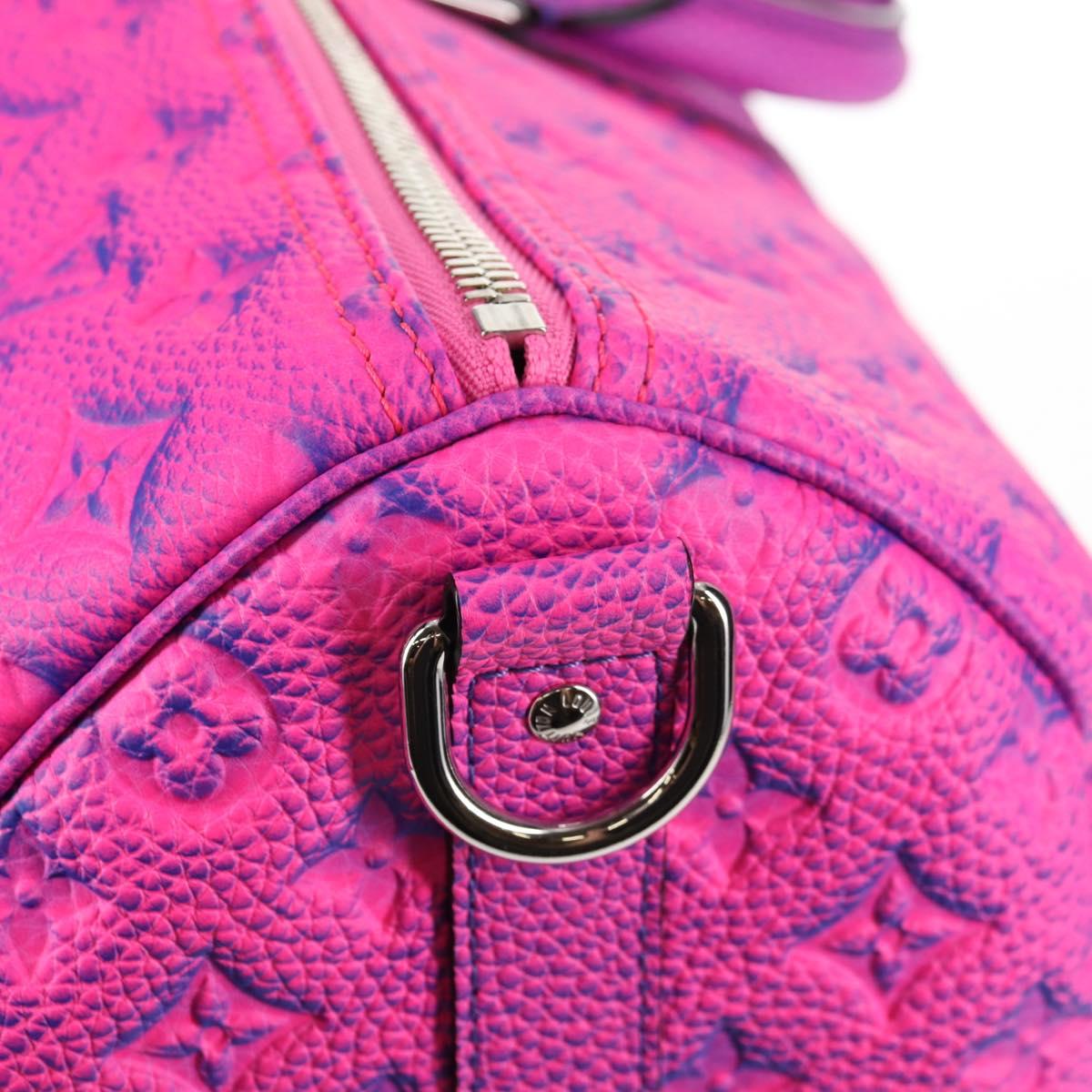 LOUIS VUITTON Taurillon Illusion Keepall Bandouliere 50 Bag M59713 Auth yk19483SM