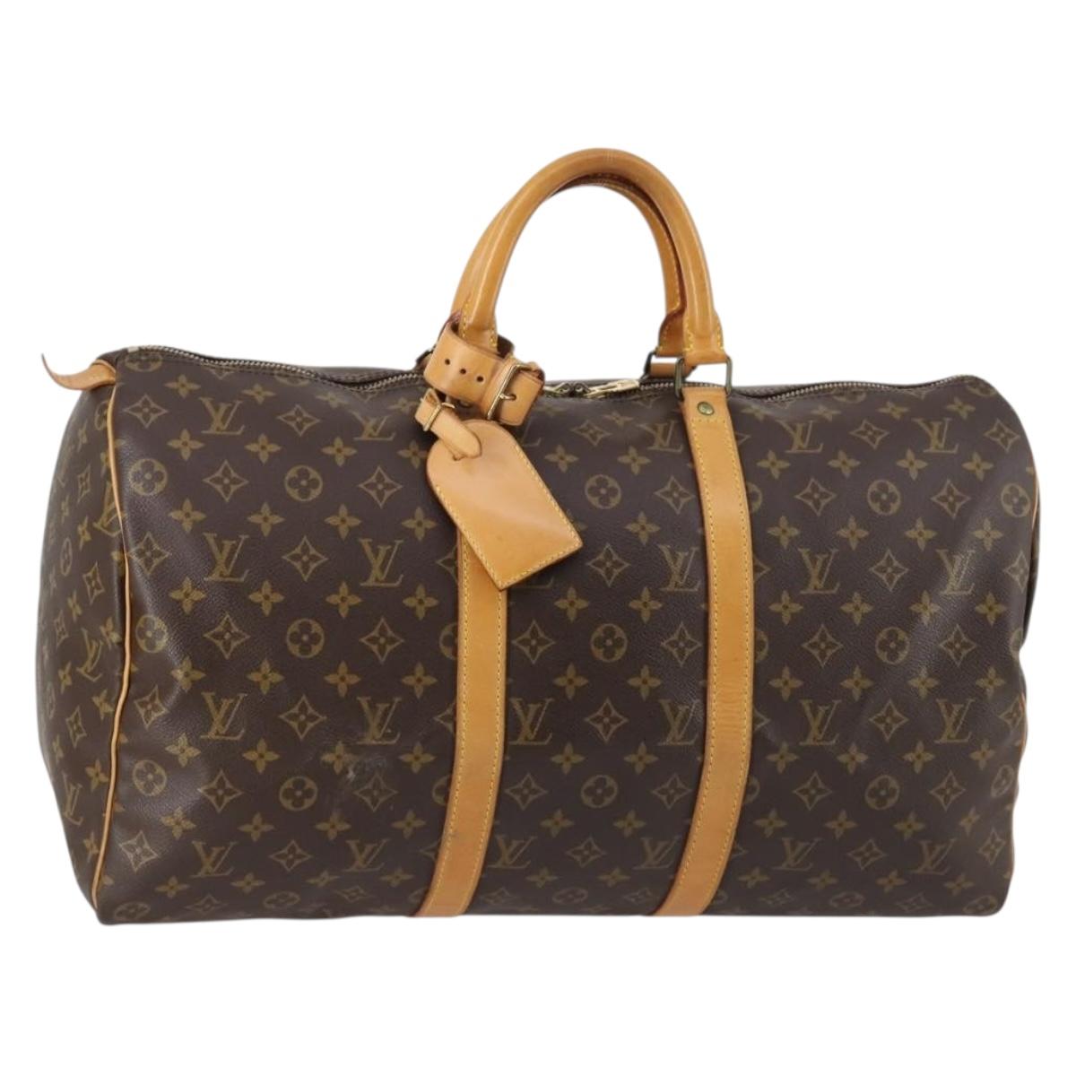 LOUIS VUITTON Monogram Keepall 50 Boston Bag M41426 LV Auth yk19486