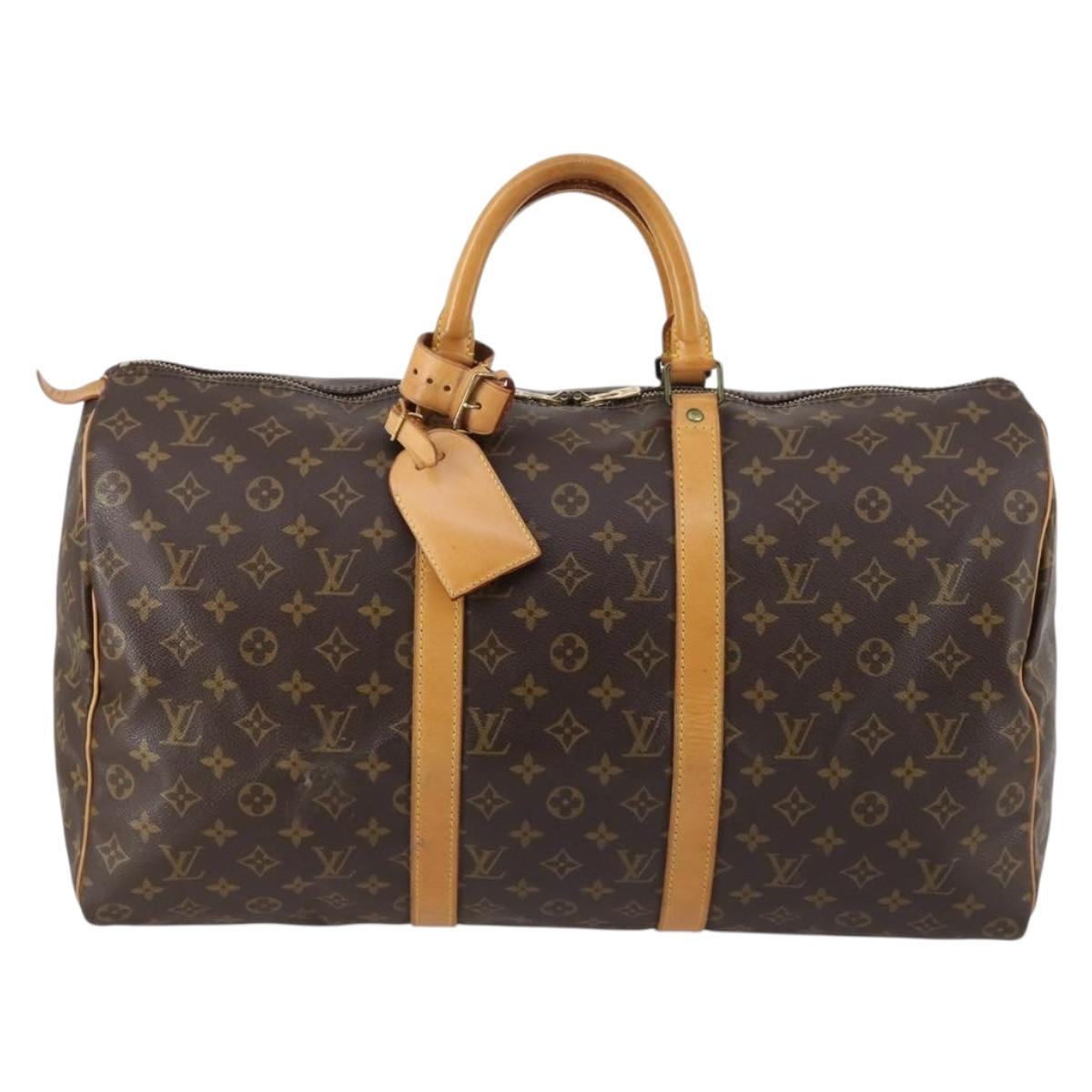 LOUIS VUITTON Monogram Keepall 50 Boston Bag M41426 LV Auth yk19486