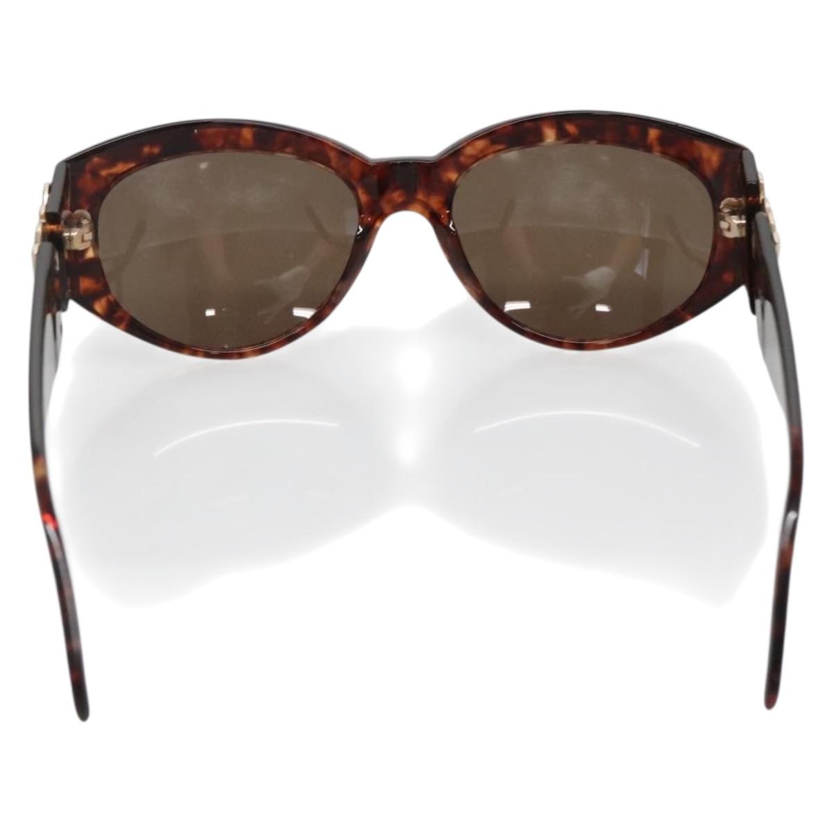 SAINT LAURENT Sunglasses plastic Brown Auth yk19491