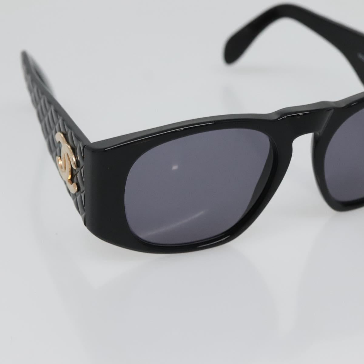 CHANEL Sunglasses plastic Black CC Auth yk19492