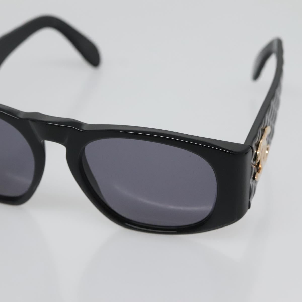 CHANEL Sunglasses plastic Black CC Auth yk19492