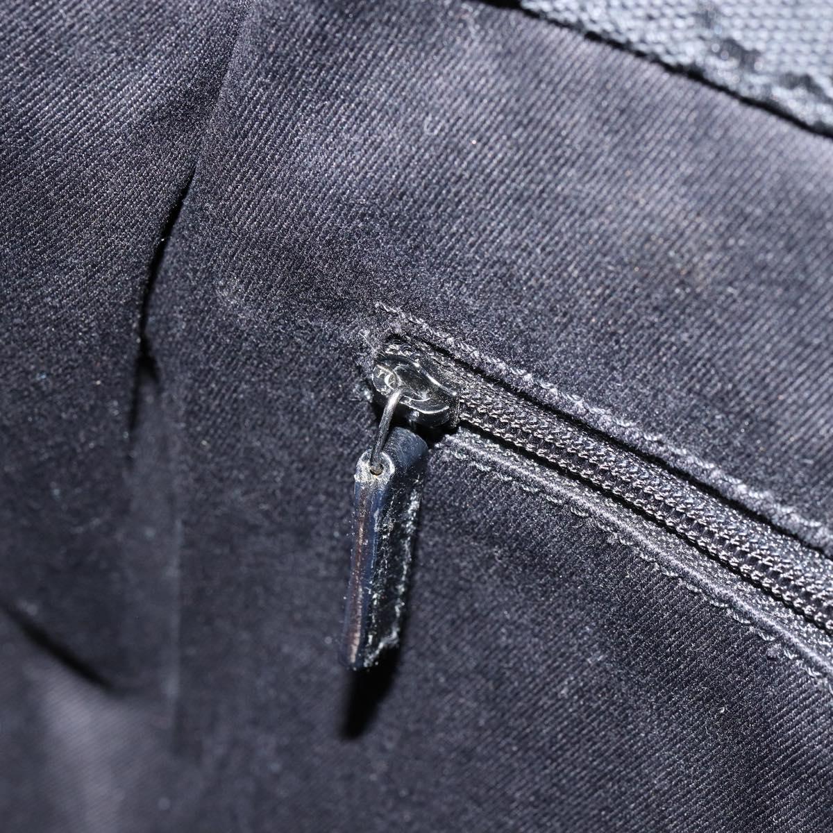 GUCCI GG Canvas Tote Bag Black Silver 115015 Auth yk19501