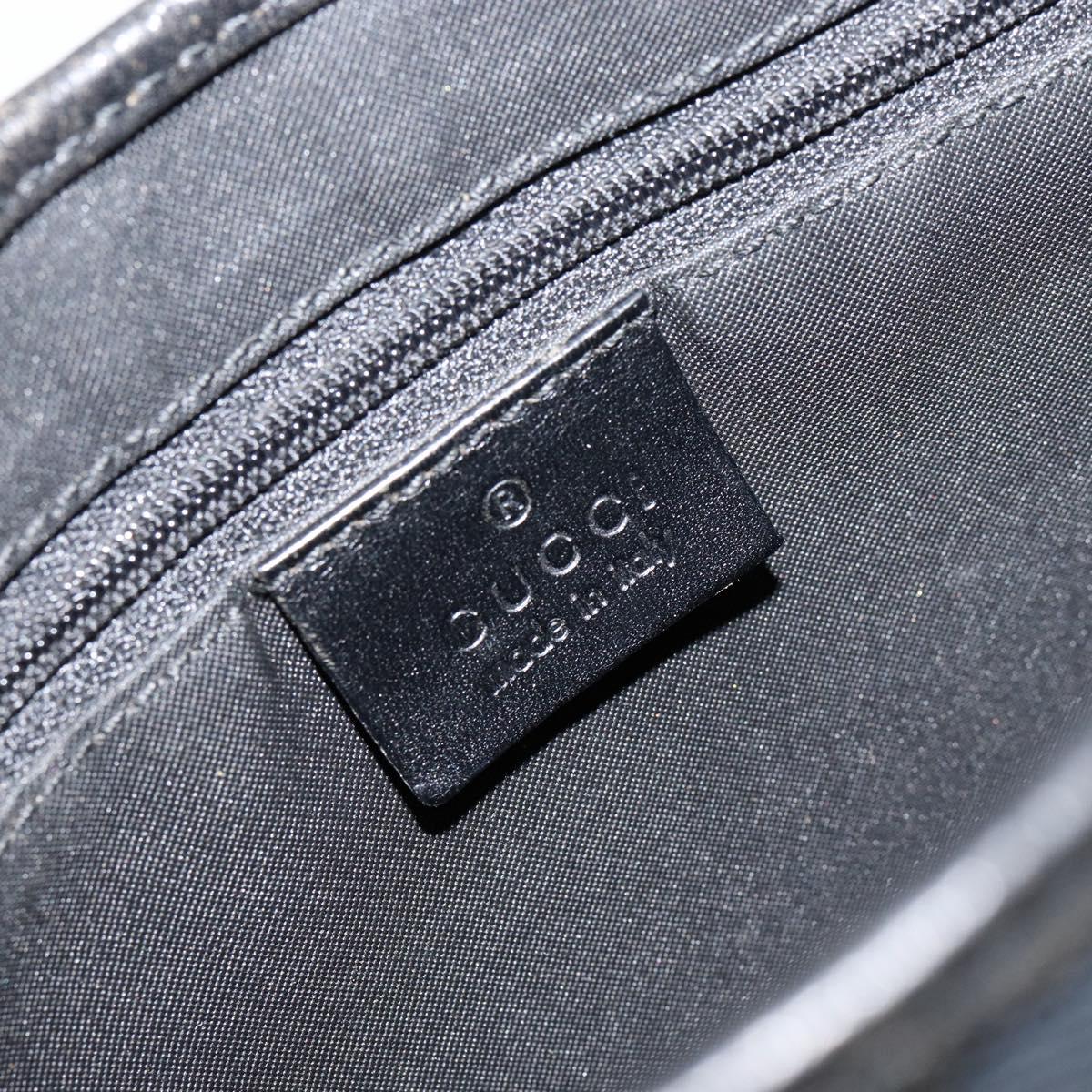 GUCCI GG Canvas Jackie Shoulder Bag Black Silver 001 3306 Auth yk19505