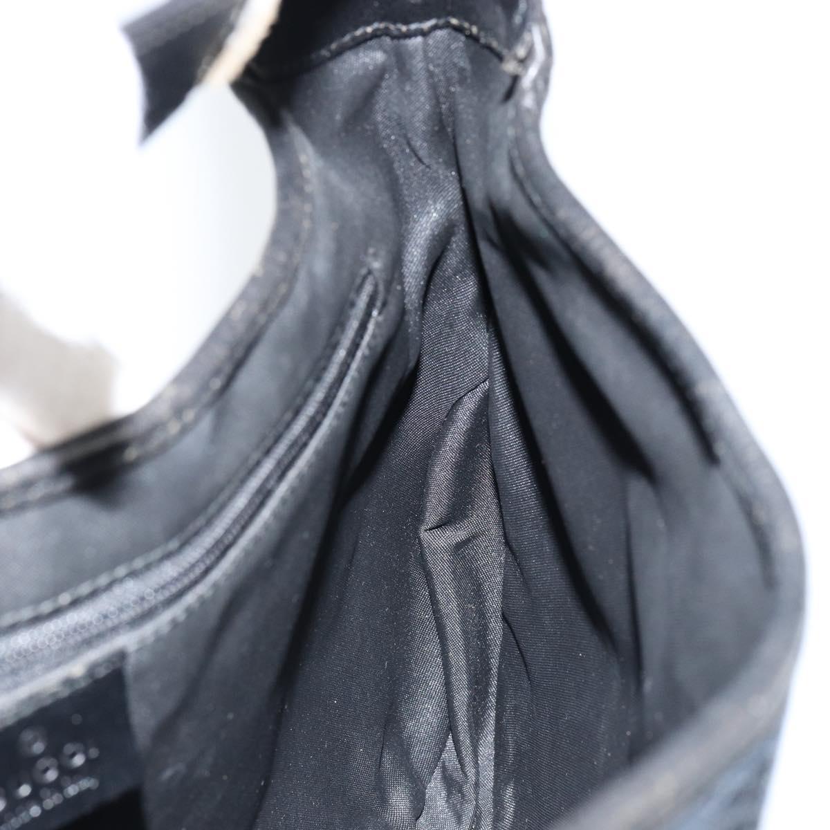 GUCCI GG Canvas Jackie Shoulder Bag Black Silver 001 3306 Auth yk19505