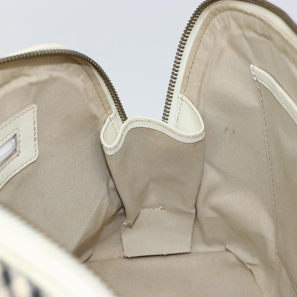 BURBERRY Nova Check Hand Bag Canvas Beige Auth yk19515