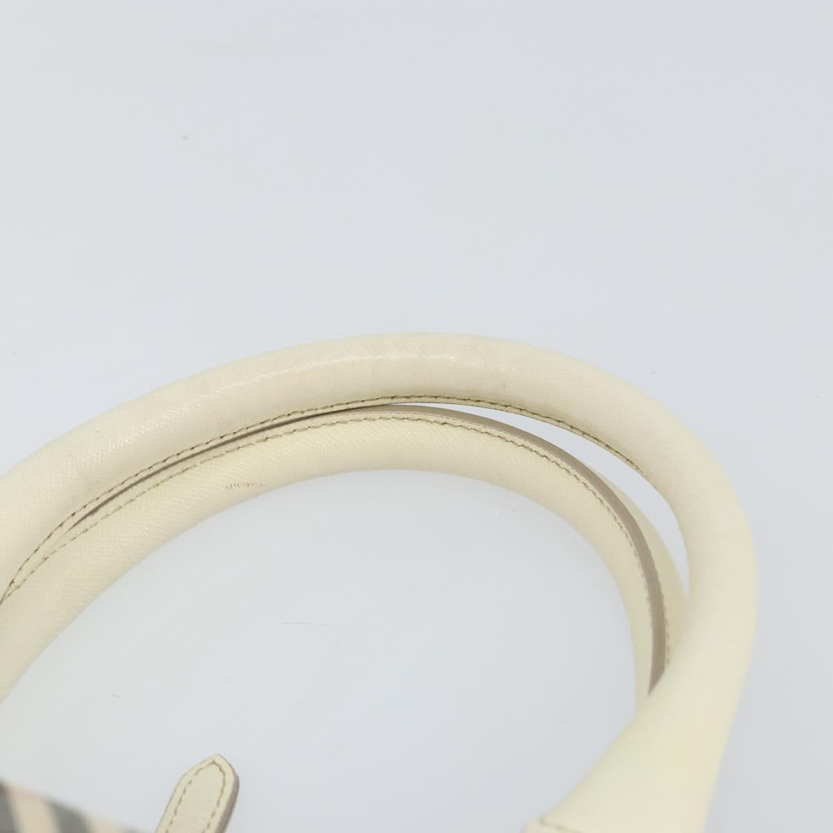 BURBERRY Nova Check Hand Bag Canvas Beige Auth yk19515