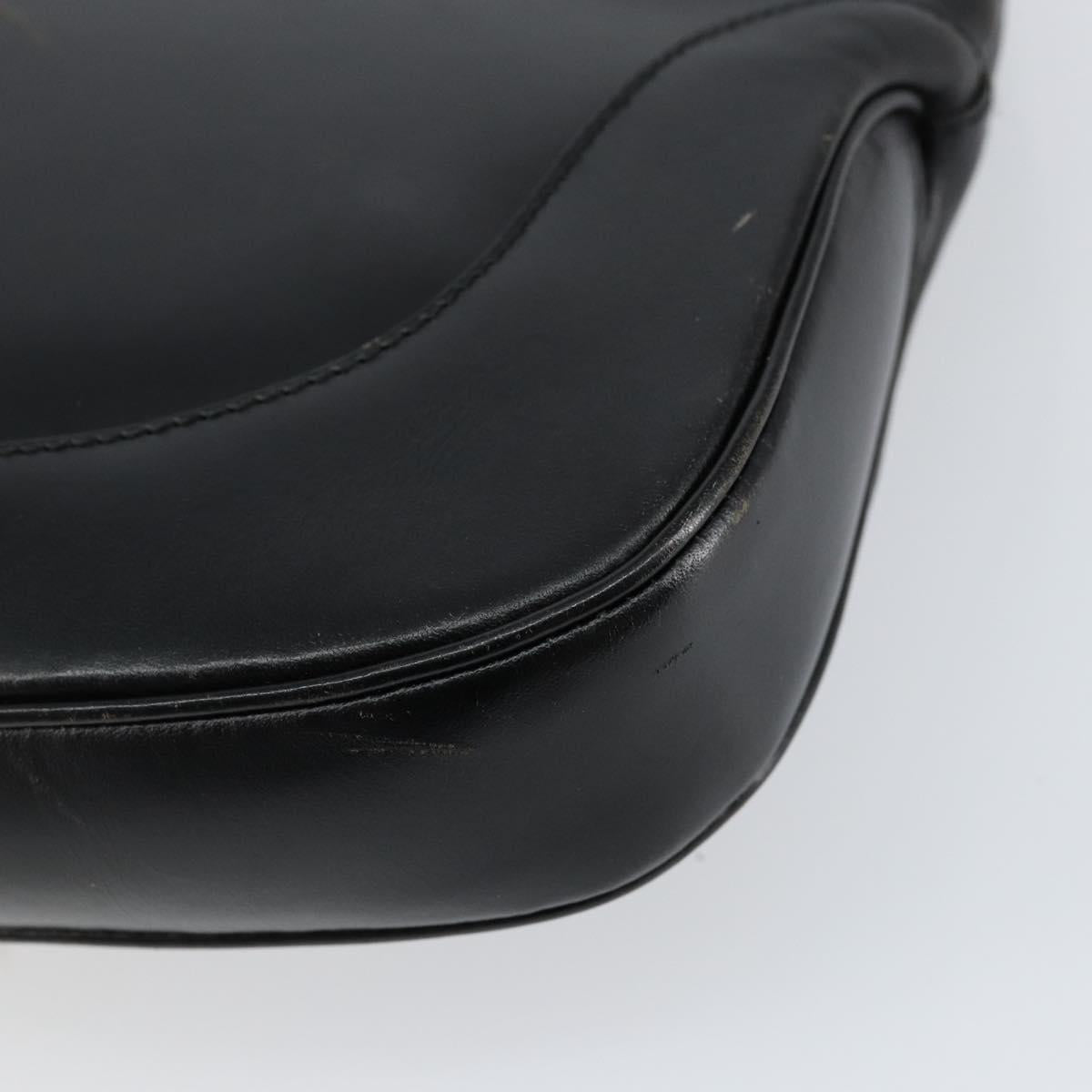 GUCCI Jackie Shoulder Bag Leather Black Silver 001 3306 Auth yk19516