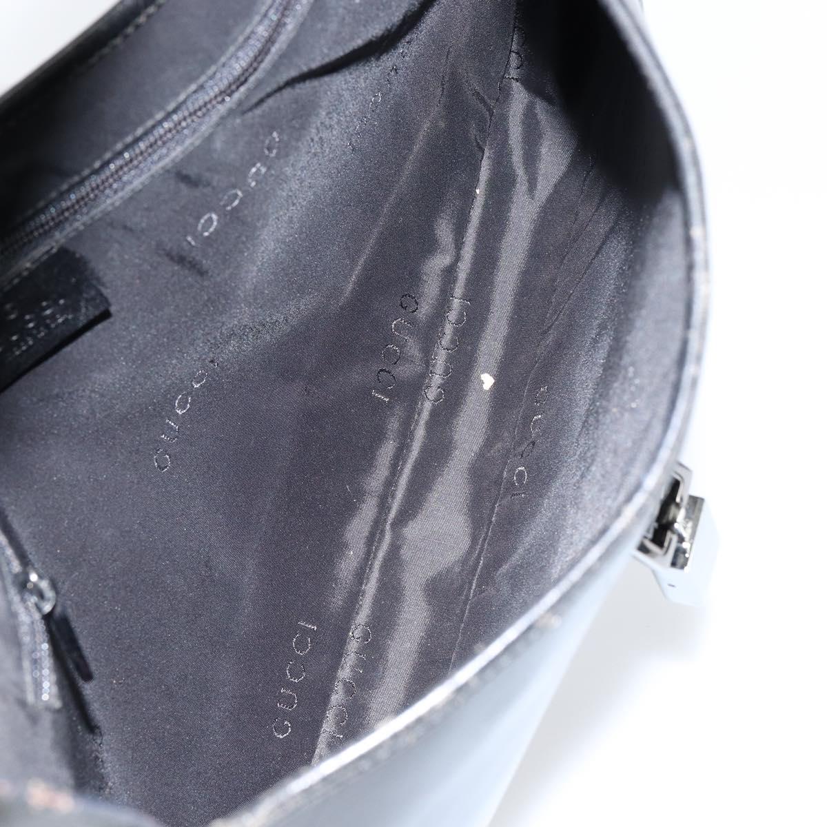 GUCCI Jackie Shoulder Bag Leather Black Silver 001 3306 Auth yk19516