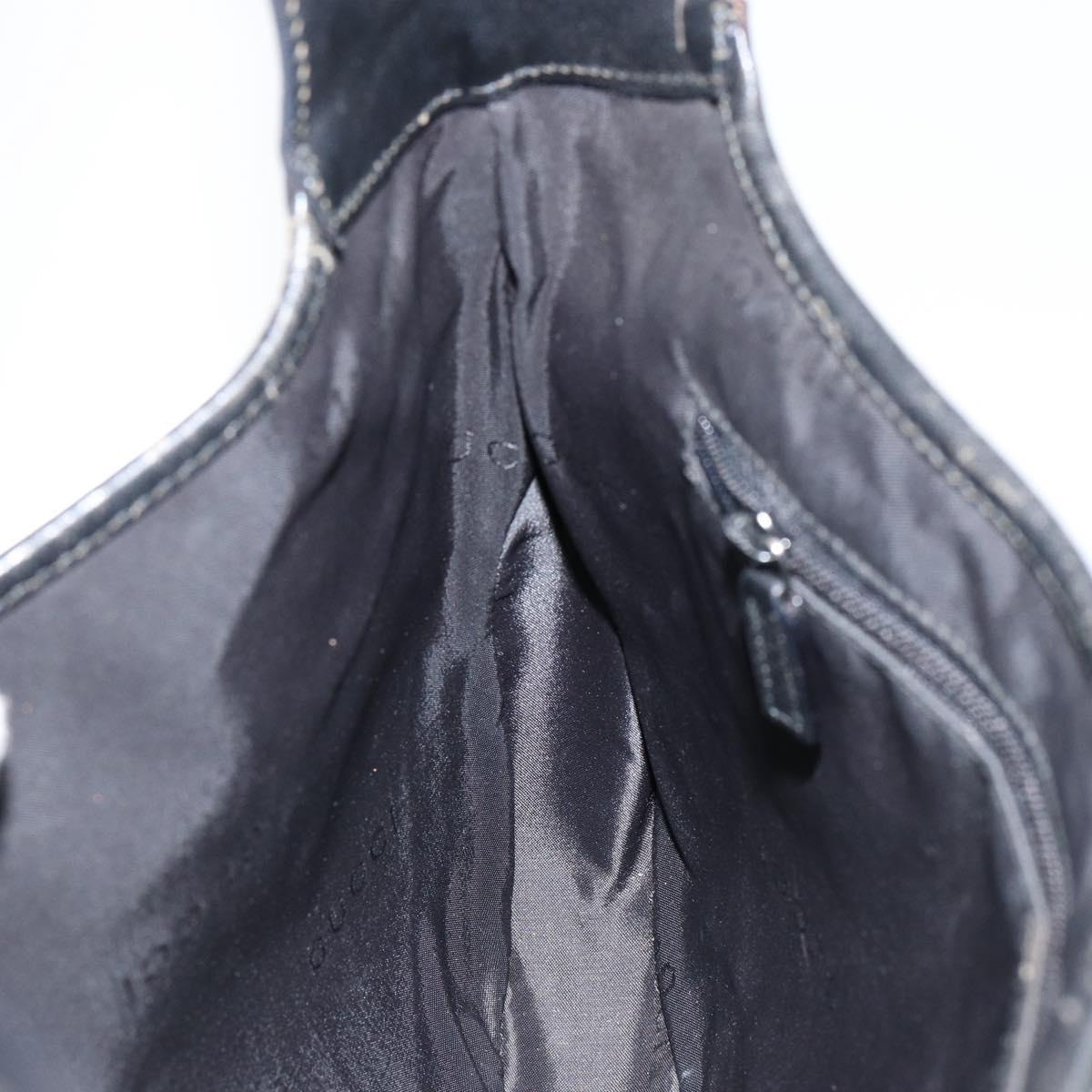 GUCCI Jackie Shoulder Bag Leather Black Silver 001 3306 Auth yk19516