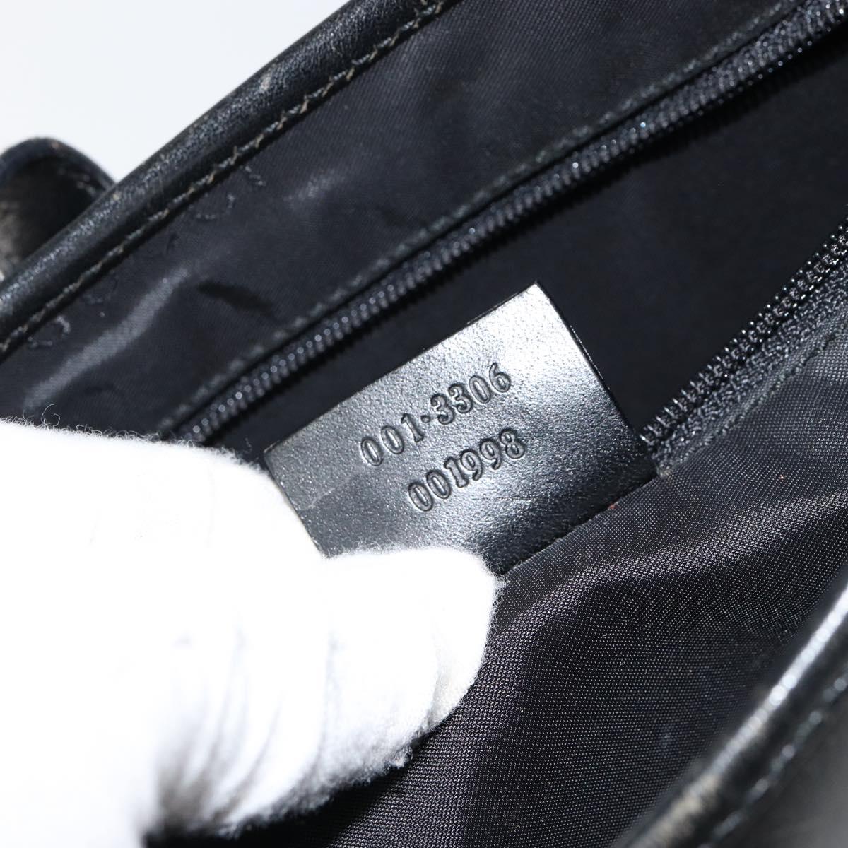 GUCCI Jackie Shoulder Bag Leather Black Silver 001 3306 Auth yk19516