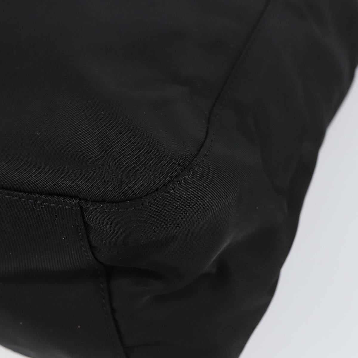 PRADA Shoulder Bag Nylon Black Silver Auth yk19522