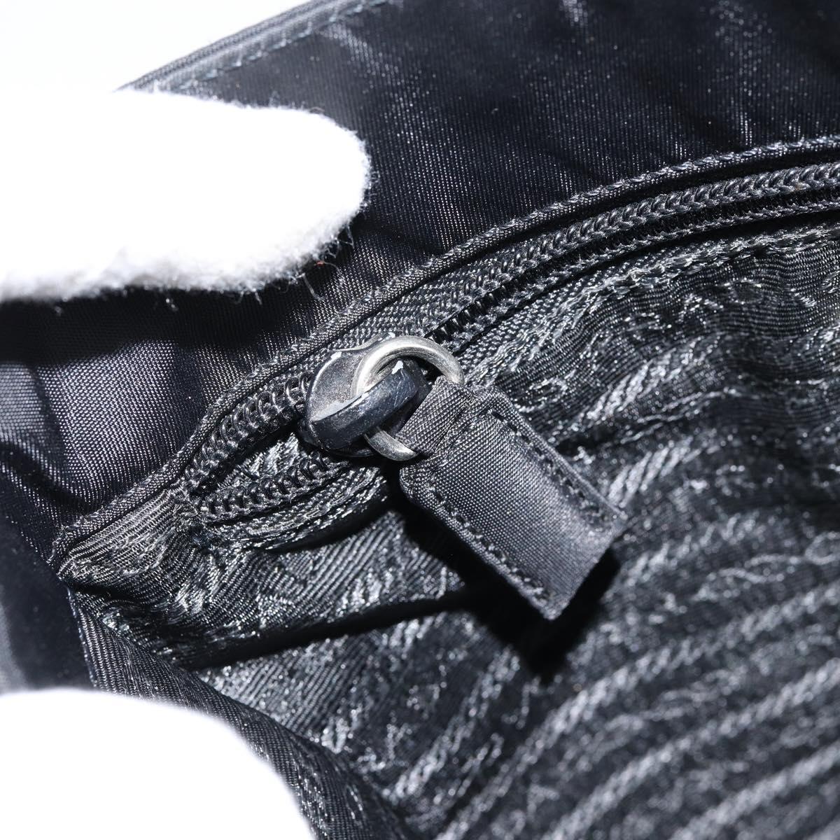 PRADA Shoulder Bag Nylon Black Silver Auth yk19522